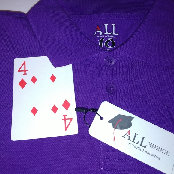 All Ways Apparel Polo Shirt School Essential Purple - Picture 5 of 8